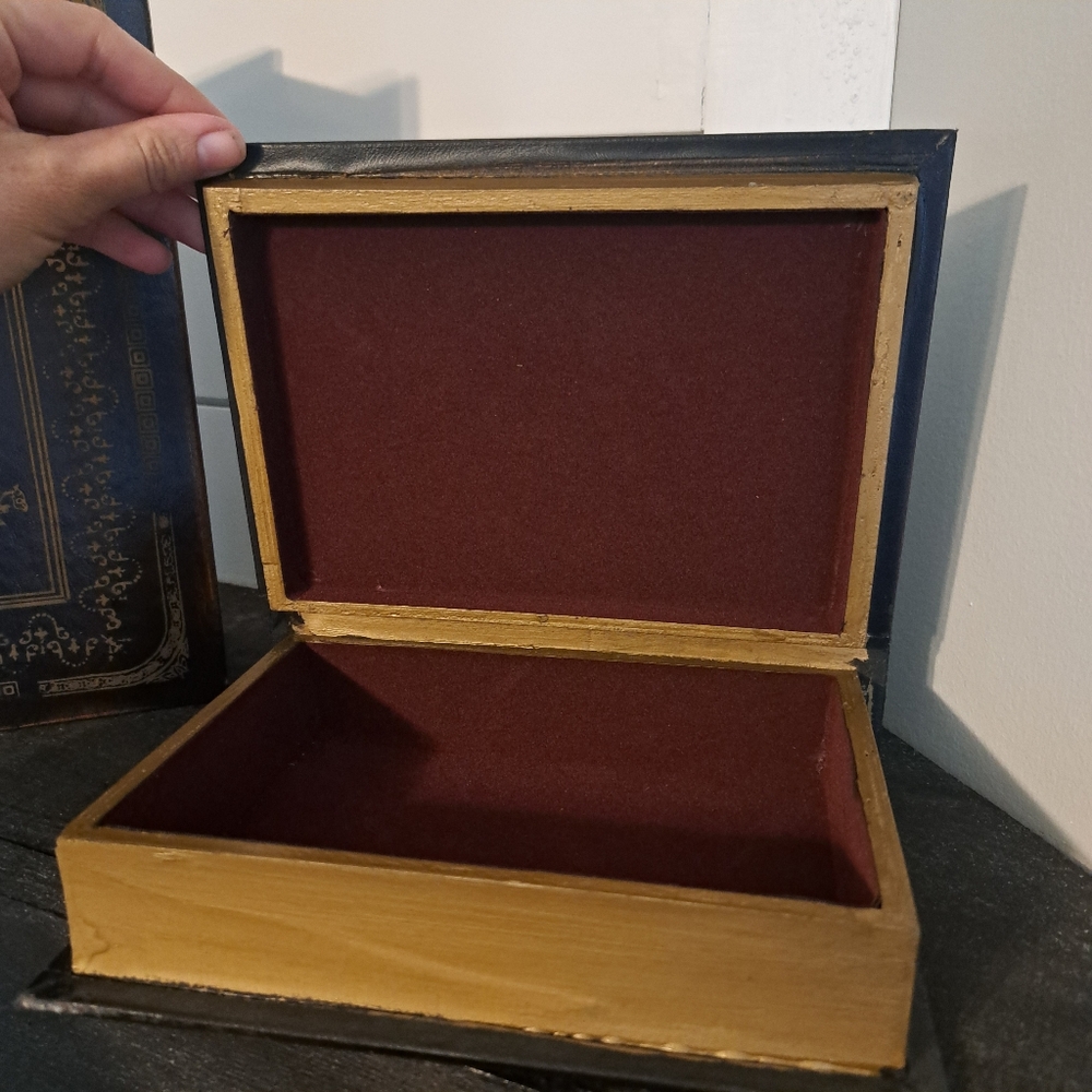 Decorative Faux Antique Book Box Set - Black - Picture 3 of 6